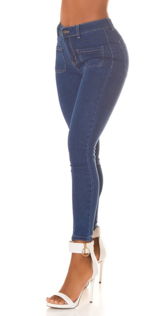 Highwaist Skinny Jeans with pocket detail Blue